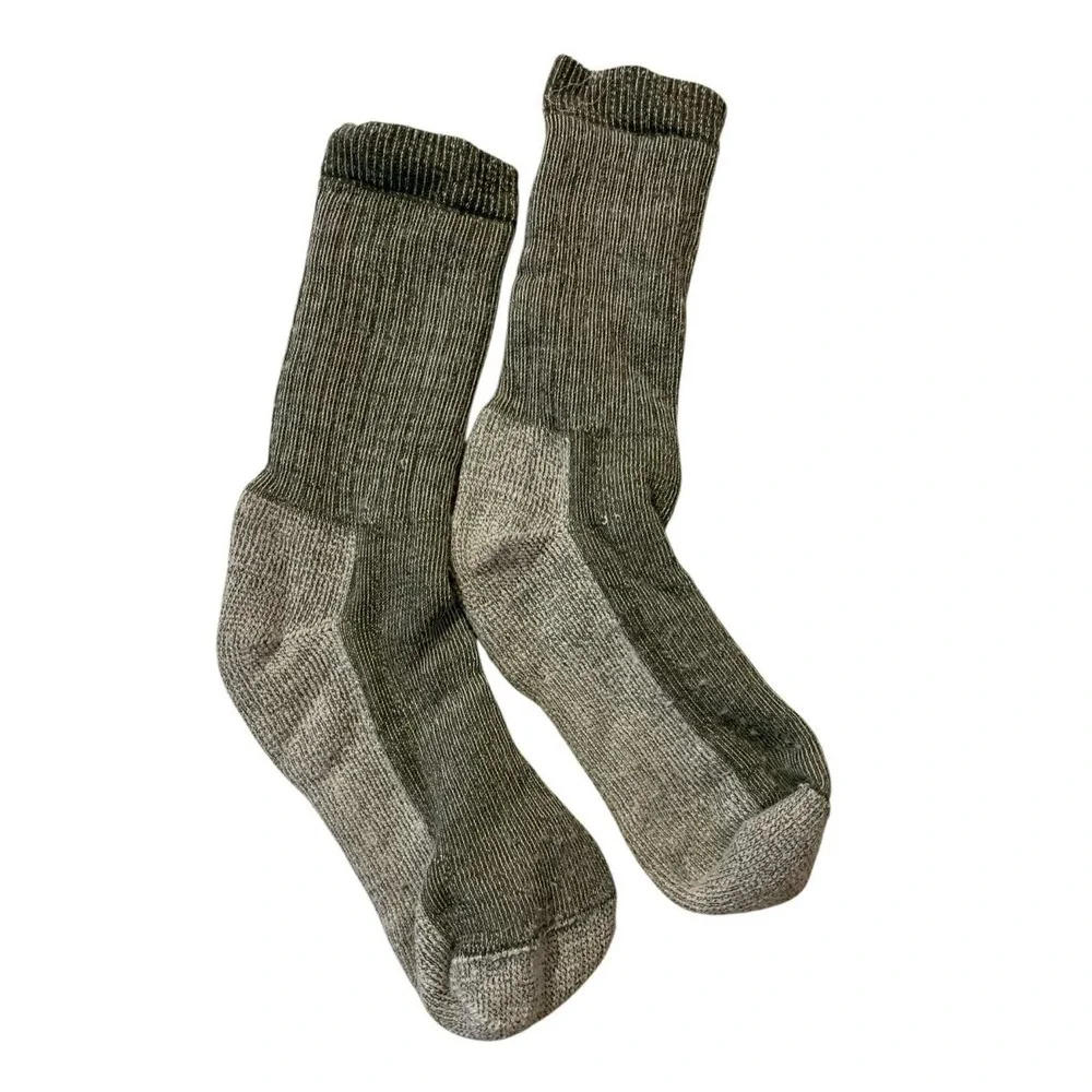 Smartwool Crew Hiking Socks Unisex Medium Green Gray Merino Wool Blend Gorpcore